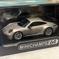 Minichamps 1/64 Porsche 911 (992) GT3 Silver Metallic