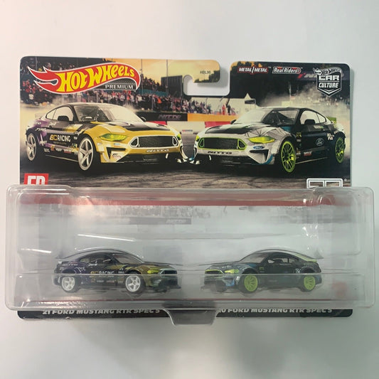 Hot Wheels 1/64 Car Culture 2 Pack ‘21 Ford Mustang RTR Spec 5 & ‘20 Ford Mustang RTR Spec 5
