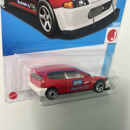 Hot Wheels 1/64 Honda Civic Custom Red