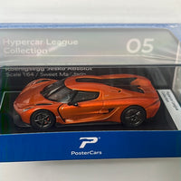 1/64 PosterCars Koenigsegg Jesko Absolut Orange Hypercar League Collection