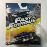 Mattel 1/55 Fast & Furious Ford GT-40 Blue