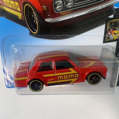 Hot Wheels 1/64 ‘71 Datsun 510 Momo Red - Damaged Box