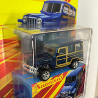 Matchbox Superfast 1962 Willys Jeep Wagon Blue - Damaged Card