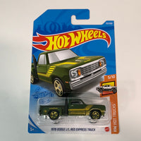 Hot Wheels 1/64 Treasure Hunt 1978 Dodge LI’L Red Express Truck Green