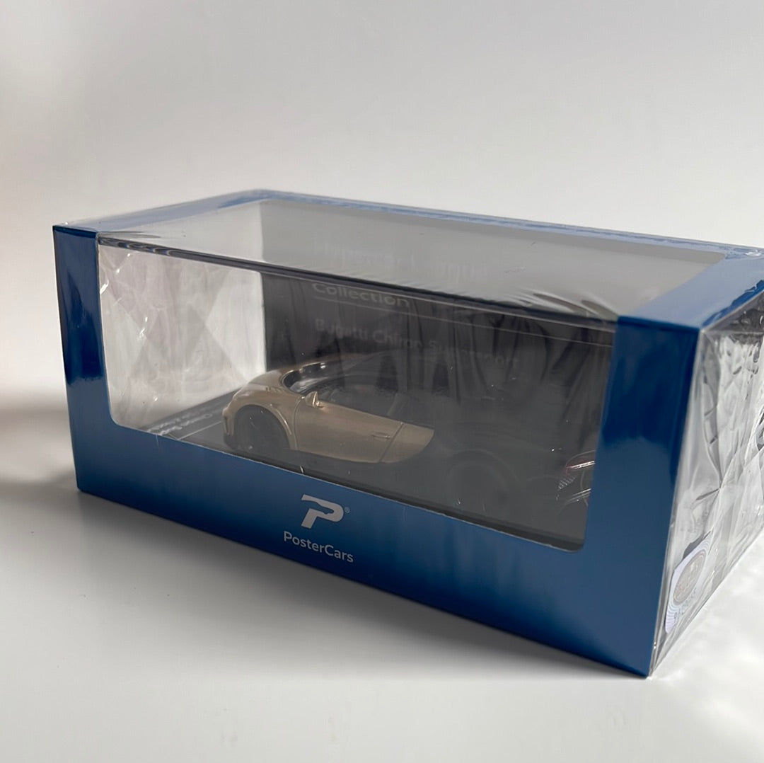 Postercars 1/64 n10 Bugatti Chiron Supersport Silk & Nocturne Black Hypercar League Collection