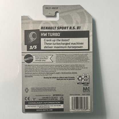 Hot Wheels Super Treasure Hunt Renault Sport R.S. 01 Red (U.S. Card)