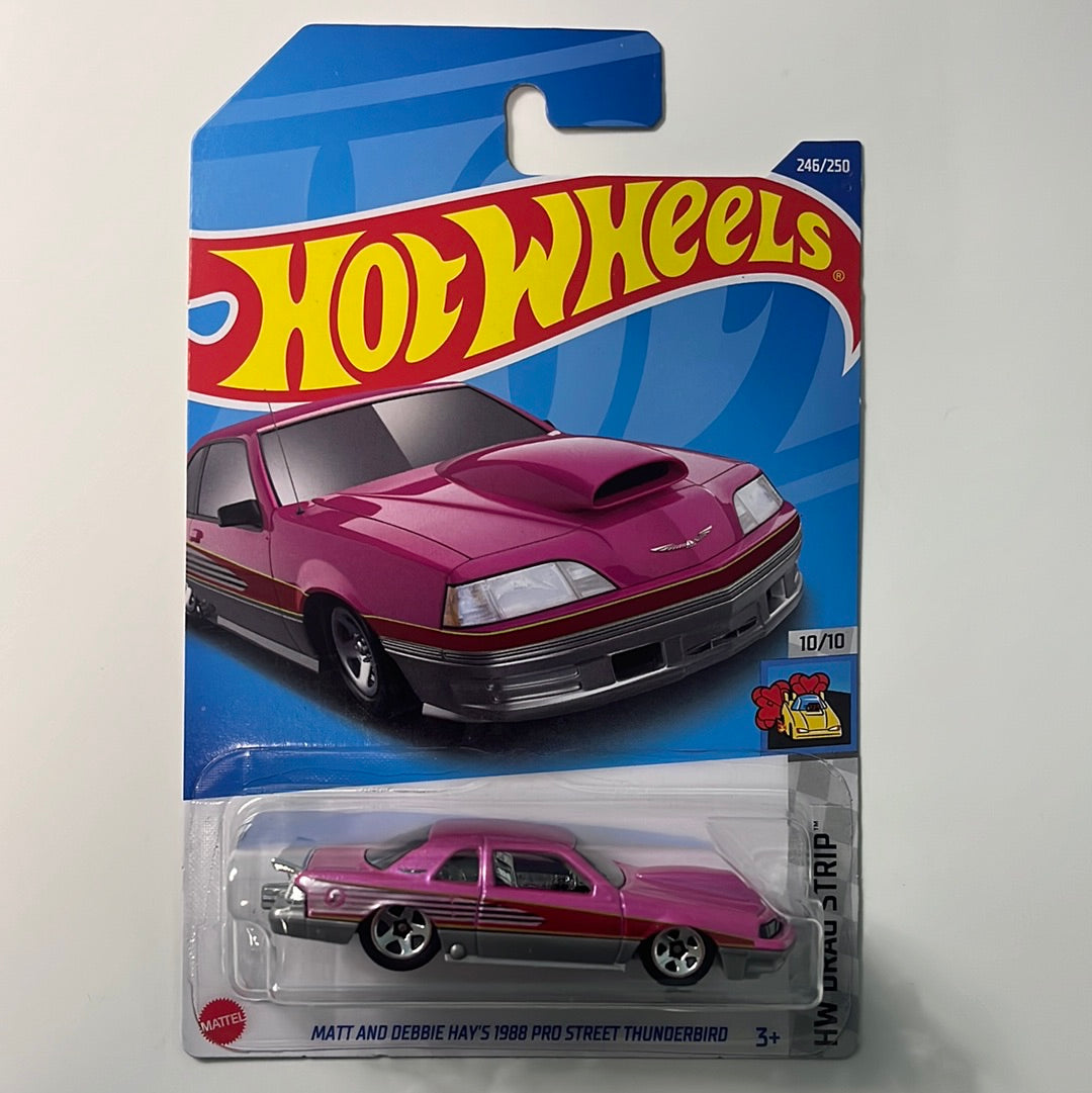 Hot Wheels 1/64 Matt and Debbie Hay’s 1988 Pro Street Ford Thunderbird Pink
