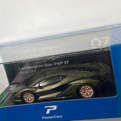 PosterCars 1/64 Lamborghini Sián FKP 37 Green Hypercar League Collection Verde Gea Green