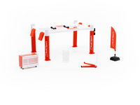 Tarmac Works Parts64 1/64 Garage Tools Set Audi Sport White & Red