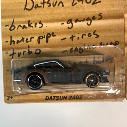 Hot Wheels Motortrend Roadkill Rotsun + Datsun 240Z Pair of 2 Cars