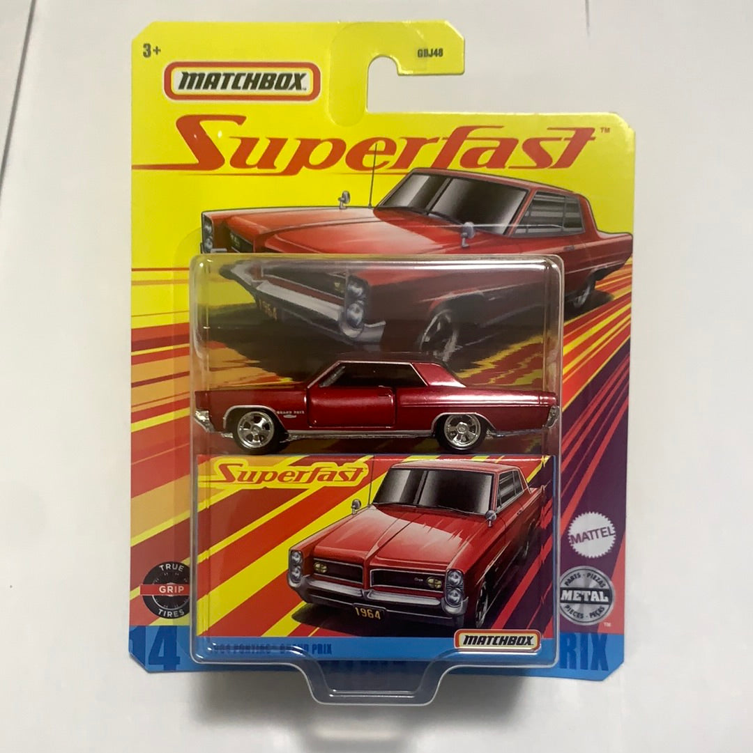 Matchbox Superfast 1/64 1964 Pontiac Grand Prix Red - GNY10