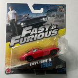 Mattel 1/55 Fast & Furious Chevy Corvette Red 1966 - Damaged Card