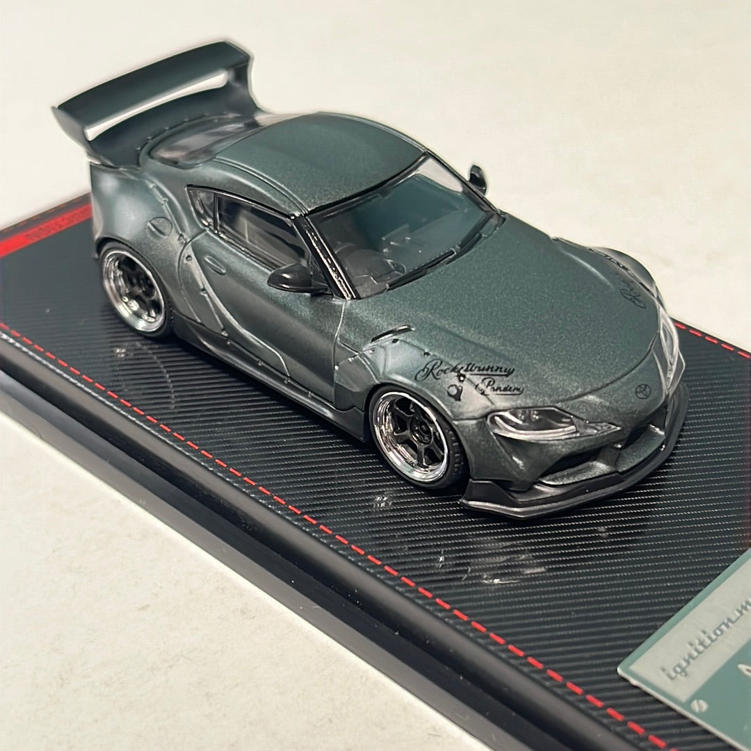 Ignition Models 1/64 Toyota Supra Pandem A90 Matte Blue Gray Metallic