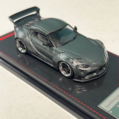 Ignition Models 1/64 Toyota Supra Pandem A90 Matte Blue Gray Metallic