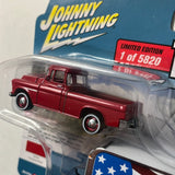 Johnny Lightning 1/64 Truck & Trailer 1955 Chevy Cameo w/ Enclosed Car Trailer