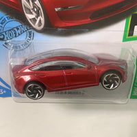 Hot Wheels 1/64 Tesla Model 3 Red