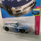 Hot Wheels ‘95 Mazda RX-7 Falken Silver & Blue - Damaged Card