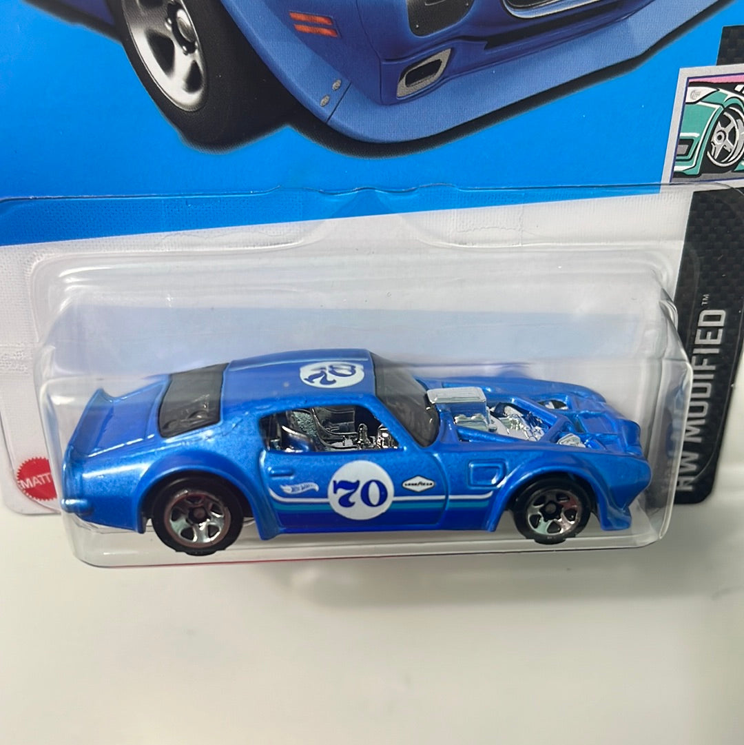 Hot Wheels 1/64 1970 Pontiac Firebird Blue - Damaged Card