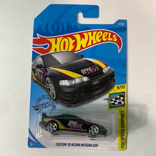 Hot Wheels 1/64 Custom ‘01 Acura Integra GSR KW Black