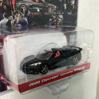 Greenlight 1/64 2020 Chevrolet Corvette Stingray C8 Shadow Gray - Barrett Jackson