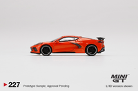 Mini GT Corvette Stingray C8 Sebring Orange Tintcoat