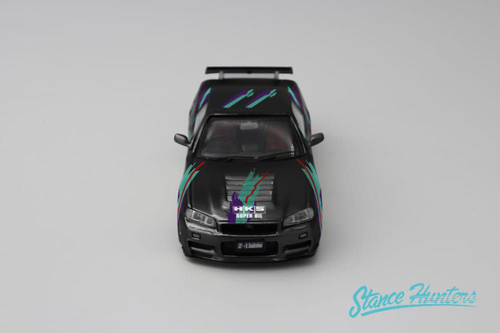 1/64 Stance Hunters Nissan Skyline GTR BNR34 Z-Tune HKS Black