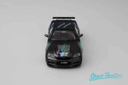 1/64 Stance Hunters Nissan Skyline GTR BNR34 Z-Tune HKS Black