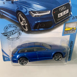 *Damaged Card* Hot Wheels 1/64 ‘17 Audi RS 6 Avant Blue