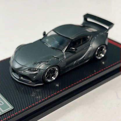 Ignition Models 1/64 Toyota Supra Pandem A90 Matte Blue Gray Metallic