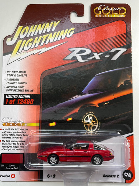Johnny Lightning 1/64 1982 Mazda RX-7 Classic Gold Collection Version B Red