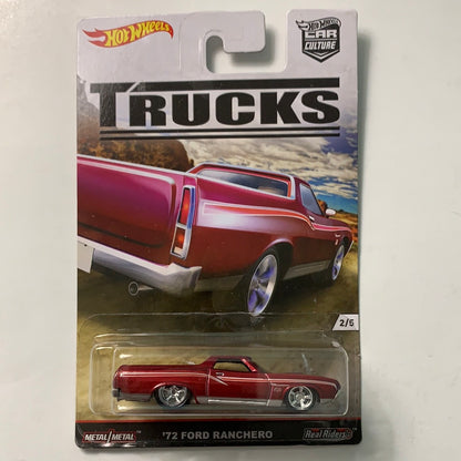 Hot Wheels 1/64 Car Culture Trucks ‘72 Ford Ranchero - Damaged Card