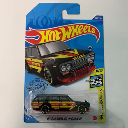 Hot Wheels 1/64 Datsun Bluebird Wagon 510 Momo Black