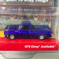 Auto World 1/64 1979 Chevy Scottsdale Diorama Built to Stay Tough Billboard
