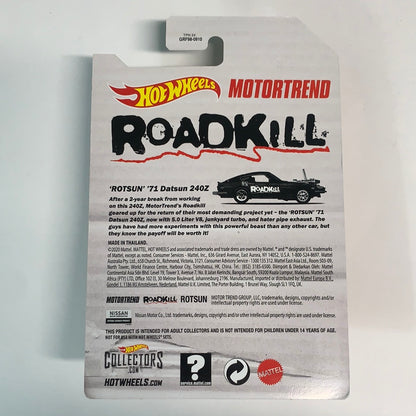 Hot Wheels Motortrend Roadkill Rotsun + Datsun 240Z Pair of 2 Cars