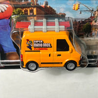 Hot Wheels 1/64 Entertainment The Super Mario Bros. Movie Plumber Van - Damaged Card