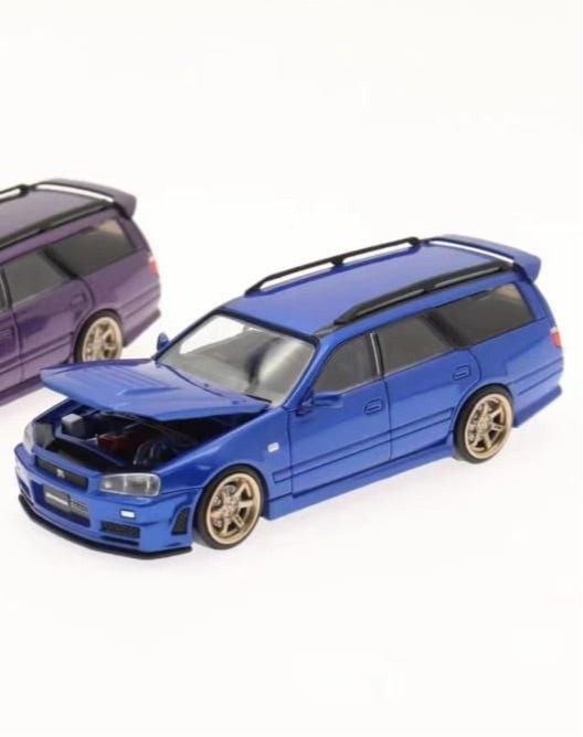 1/64 Zoom Nissan Stagea - R34 Blue