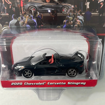 Greenlight 1/64 2020 Chevrolet Corvette Stingray C8 Shadow Gray - Barrett Jackson