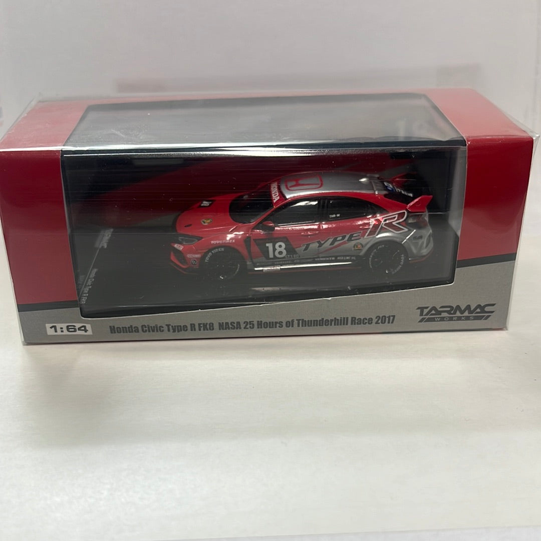 Tarmac Works Hobby64 1/64 Honda Civic Type R FK8 NASA 25 Hours of Thunderhill Race 2017 - Damaged Case