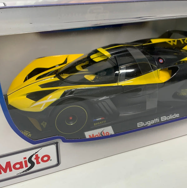 MAISTO 1/18 SCALE Diecast 46629 - Bugatti Bolide - Yellow/Black EUR 75 MAISTO 1/18 SCALE Diecast 46629 - Bugatti Bolide - Yellow/Black EUR 75