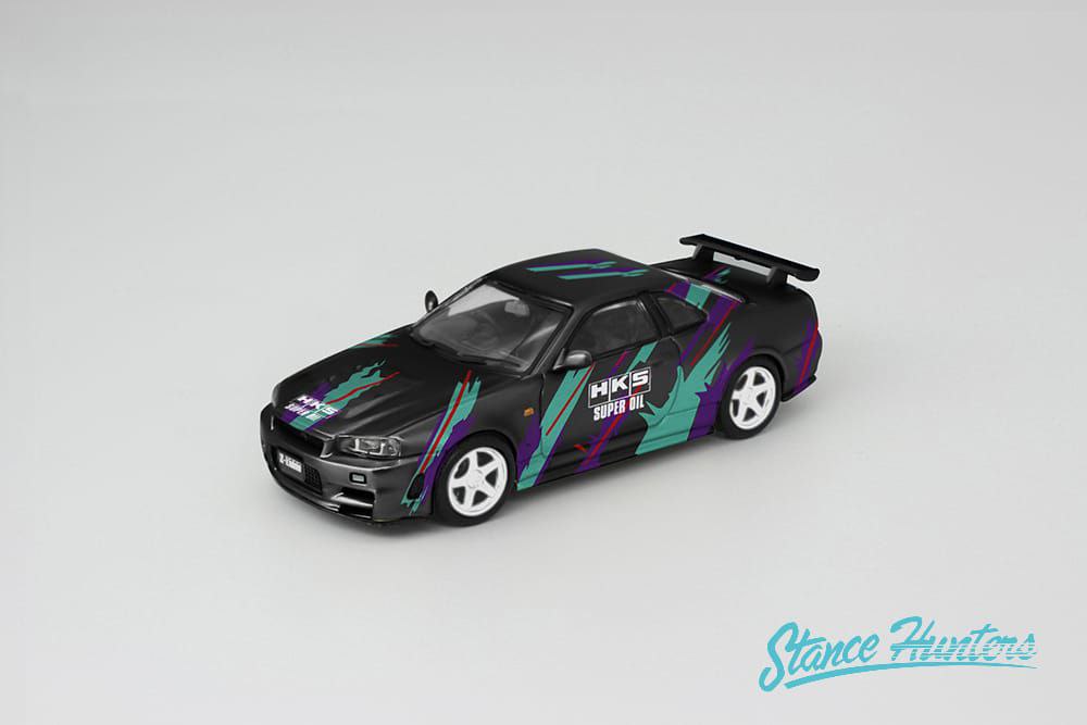 1/64 Stance Hunters Nissan Skyline GTR BNR34 Z-Tune HKS Black