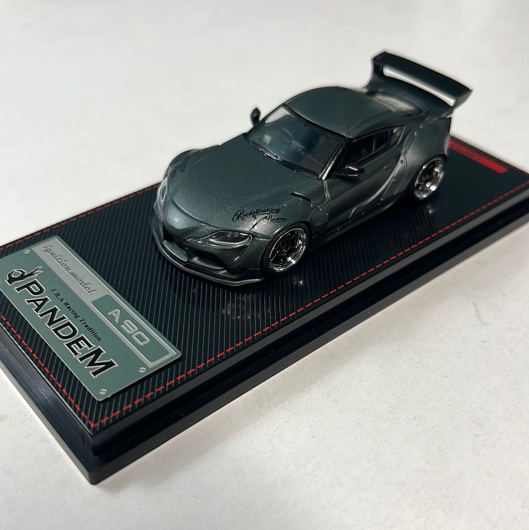 Ignition Models 1/64 Toyota Supra Pandem A90 Matte Blue Gray Metallic