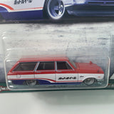 *Damaged Card* Hot Wheels 1/64 Car Culture Fast Wagons ‘69 Nissan Skyline Van Red