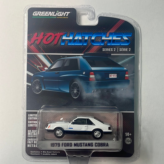Greenlight 1/64 1979 Ford Mustang Cobra White - Hot Hatches