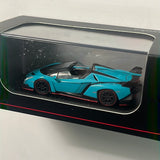 1/64 Kyosho Lamborghini Veneno Roadster Blue / Red Line