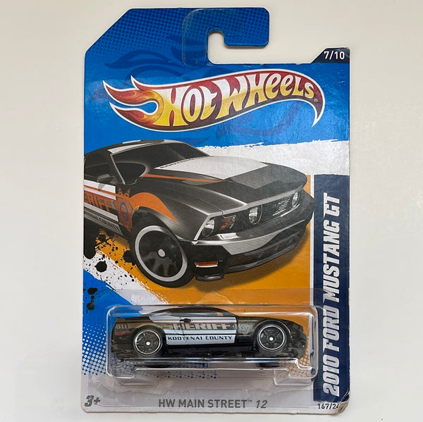 Hot Wheels 1/64 2010 Ford Mustang GT Black - Damaged Card