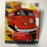 Hot Wheels 1/64 Car Culture Deutschland Design Volkswagen T1 Panel Bus Red