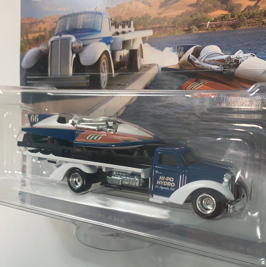 Hot Wheels Car Culture Team Transport HW Classic Hydroplane w/ Speed Waze