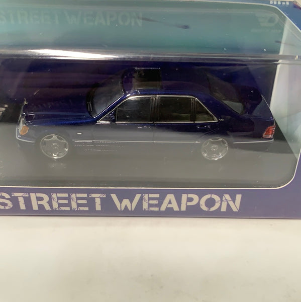 Street Weapon 1/64 Mercedes W140 Blue – Flipn Diecast