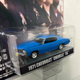 Greenlight Hollywood 1/64 1971 Chevrolet Chevelle SS Blue - The Rookie