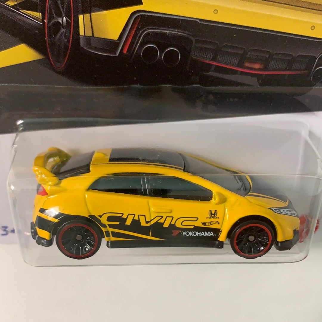 Hot Wheels 1/64 ‘16 Honda Civic Type R Yellow